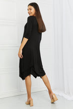 Load image into Gallery viewer, Full Size Pick-up Hem Asymmetric Midi Dress
