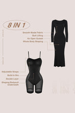 Load image into Gallery viewer, Basic Built-In Shapewear Square Neck Long Sleeve Maxi Dress
