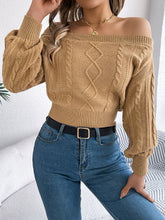 Load image into Gallery viewer, Elegant Off-Shoulder Knit Sweater

