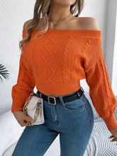 Load image into Gallery viewer, Elegant Off-Shoulder Knit Sweater
