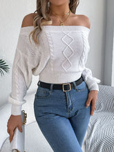 Load image into Gallery viewer, Elegant Off-Shoulder Knit Sweater
