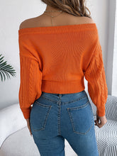 Load image into Gallery viewer, Elegant Off-Shoulder Knit Sweater
