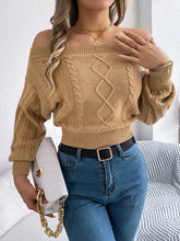 Load image into Gallery viewer, Elegant Off-Shoulder Knit Sweater
