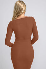 Load image into Gallery viewer, Basic Built-In Shapewear Square Neck Long Sleeve Maxi Dress
