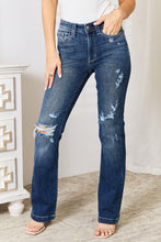 Load image into Gallery viewer, Full Size Classic Mid-Rise Distressed Bootcut Jeans
