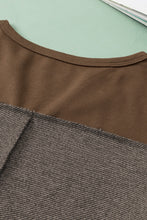 Load image into Gallery viewer, Modern Color Block Notched Collar Blouse
