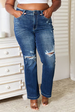 Load image into Gallery viewer, Full Size Classic Mid-Rise Distressed Bootcut Jeans

