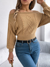 Load image into Gallery viewer, Elegant Off-Shoulder Knit Sweater
