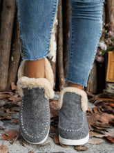 Load image into Gallery viewer, Cozy Furry Suede Round Toe Flat Sneakers
