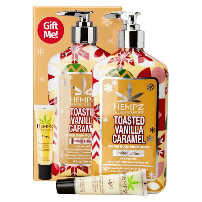 Toasted Vanilla Caramel Gift Set Holiday Collection by Hempz- 17oz